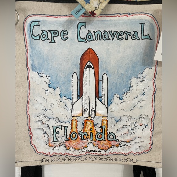 Hand made, hand painted Cape Canaveral Space Shuttle Backpack - Picture 3 of 5